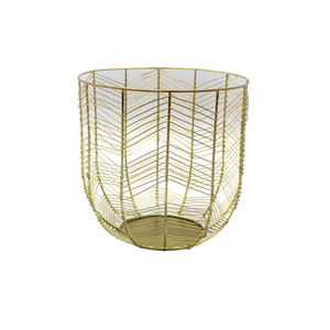 Cesta de hierro de Metal de diseño clásico, forma redonda, acabado dorado para mesa de comedor, cesta de almacenamiento de frutas y verduras - Product Image 6