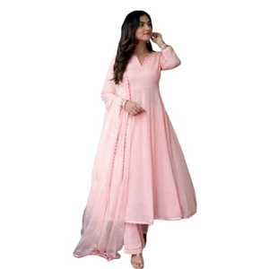 Diseñador bordado negro Salwar Kameez Dupatta Palazzo Kurta fiesta desgaste mujeres vestido paquistaní para boda fiesta conjunto - Product Image 1