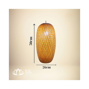 โคมไฟระย้าหวายจากหญ้าทะเลทำจากไม้ไผ่สานและไฟห้อยทำด้วยมือสไตล์ย้อนยุคเรียบง่ายการออกแบบที่สร้างสรรค์โคมไฟหวายเวียดนาม - Product Image 5