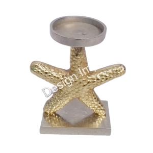 เชิงเทียนสีทองรูปปลาดาวสำหรับตกแต่งโต๊ะที่วางเทียนหรูหราใหม่ - Product Image 1