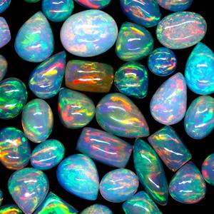 Cabochons d'opale éthiopienne naturelle pierres précieuses d'opale de feu en vrac pour la fabrication de bijoux en gros opales Welo mélange forme pierre polie en vrac - Product Image 1