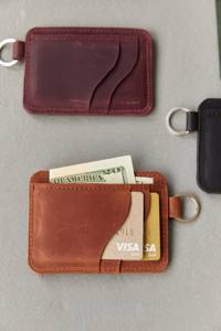 Tarjetero de cuero genuino duradero, billetera delgada hecha a mano con organizador de bordes bruñidos para profesionales, 2017 - Product Image 4