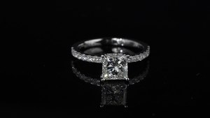 Haute qualité 1.40ct Lab Grown Diamond Ring Princess Cut VS1 Clarity E F Color IGI SGL Certified Gold Rose Gold Silver Jewelry - Product Image 4