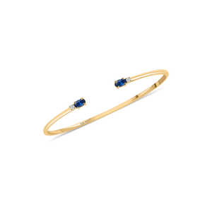 กำไลแฟชั่นของผู้หญิงสีน้ำเงินแซฟไฟร์สีทองขนาด2.4 - Product Image 1