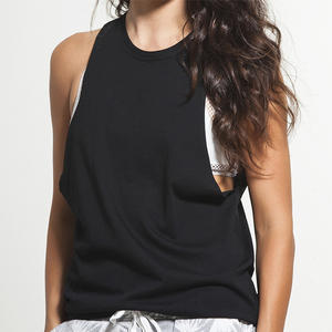 Top corto acanalado de cuello alto con logotipo personalizado, camisetas sin mangas de punto para mujer, camiseta sin mangas de entrenamiento para mujer, ropa deportiva para gimnasio para mujer con estampado de puff - Product Image 6