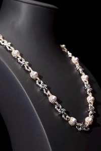 Collar de Perlas de Moissanita de 30 Quilates con Baño de Rodio de Lujo, Joyería Hip Hop con Brillo de Diamante para Regalo de Fiesta - Product Image 5