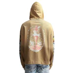 Sudadera con capucha personalizada para hombre, ropa de calle, serigrafía, sudadera con capucha de lana pesada para hombre, jersey en blanco con estampado personalizado de gran tamaño, sudaderas con capucha para hombre - Product Image 3