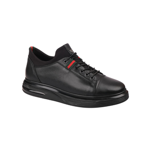Chaussures de marche pour hommes en cuir véritable 6095, bout rond, lacets, semelle en caoutchouc amortie, vente en gros - Product Image 2
