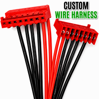 TE MTA-100 Série 3-640440 Faisceau de câbles IDC 2,54 mm 22AWG avec connecteur rouge, assemblage de câbles sur mesure OEM