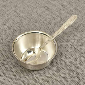 Tazón de acero inoxidable con cuchara Artesanías Más vendidos Fábrica al por mayor Tazón de acero Precio más bajo personalizado - Product Image 6