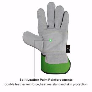 High Quality Canadian Cowhide Split Leather Rigger <b>Gloves</b> Heavy-Duty Industrial Gardening Work Safety <b>Gloves</b> for Men for <b>Fishing</b> - Product Image 4
