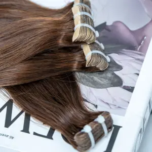 Alta qualidade Fábrica Fornecedor 100% Virgem Cabelo Humano Fita na Extensão Do Cabelo Melhor Vendedor Vietnamita