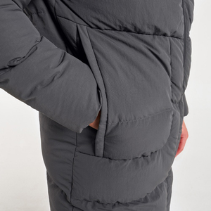 Bomber d'hiver en satin avec logo personnalisé veste chaude grande taille bouffante 5XL veste d'hiver hommes couleur unie veste en coton pour hommes avec manteau - Product Image 5