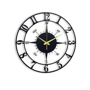 Luxury Black Iron Metal <b>Wall</b> <b>Clock</b> <b>Modern</b> Design New Decorative Homeware Wholesale from India Manufacturer and Exporter - Product Image 1