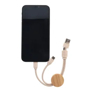 Cable USB Ecológico Nihon, Gadgets Promocionales Sostenibles - Product Image 2