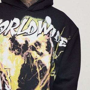 Sudaderas Unisex Extra Grandes Impermeables Lisas Teñidas al por Mayor para Otoño, Sudaderas con Capucha de Algodón de Manga Regular para Hombre - Product Image 5