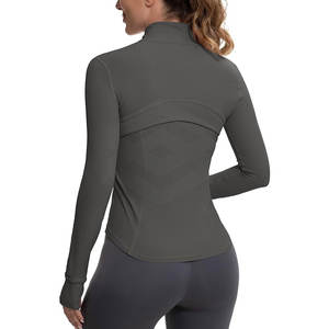 Women <b>Running</b> <b>Jackets</b> Knitted Breathable Eco-Friendly Polyester Spandex Smooth Fabric Layered Support Air Flow Ready - Product Image 2