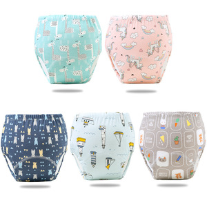 Pantalon <span class=keywords><strong>d</strong></span>'entraînement pour bébé pantalon poches lavables pour couches <span class=keywords><strong>apprentissage</strong></span> couches en tissu été une classe couches respirantes en coton - Product Image 1