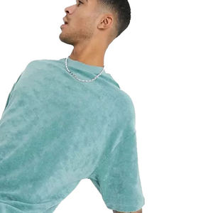 T-shirt vintage en coton lourd de 220 grammes, lavage à l'acide, logo personnalisé imprimé, streetwear, t-shirts boxy pour hommes - Product Image 6