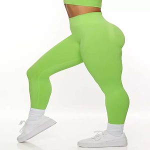 <b>Women's</b> High Waist 100% Cotton <b>Leggings</b> <b>Green</b> Full-Length Sweat Wicking Seamless Gym Fitness Wear Customizable and Breathable - Product Image 4