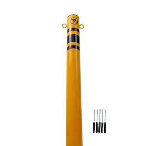 3-Piece 75 cm Fixed Metal <b>Pole</b> Set with Ears Metal Bollard Traffic Barriers - Product Image 6