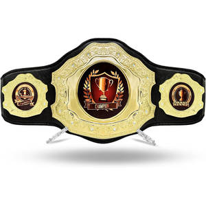 Premium Die Cast Heavy Championship Belt Adultes Cuir Véritable Wrestling Trophy Belt Sports Competitions Awards Gift Presentations - Product Image 1