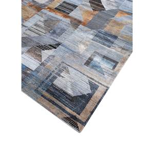 Tapis en laine et soie de bambou noué à la main Kavi Blue, collection Afterglow, motif abstrait pour usage domestique, modèle Eskm-12 - Product Image 2