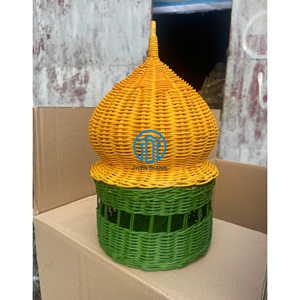 Vietnam Handmade Rattan Mosque Dome Hamper Basket for Ramadan <b>Gift</b> Packaging and <b>Islamic</b> Festival Decoration Wholesale - Product Image 4
