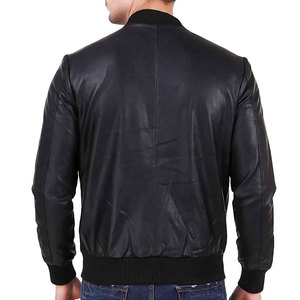 OEM Service Wholesale Comfortable Windbreaker Leather Jackets / New Arrival <b>Drop</b> Shoulder Men Vintage Leather Jackets - Product Image 6