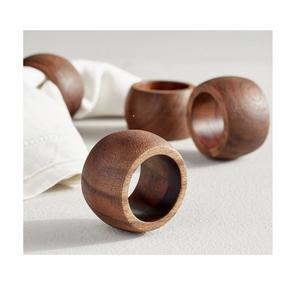 Anneaux de serviette en bois en forme de cerf de haute qualité pour usage domestique avec du bois naturel fini - Product Image 6