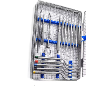 Vendita calda Kit di membrana di chirurgia dell'impianto in acciaio inox Set di 26 pezzi di strumenti di chirurgia orale impianto dentale Kit - Product Image 2