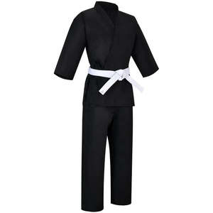 2025 personalizado OEM rojo trajes de Karate artes marciales uniformes hombres algodón Karate traje de peso medio pantalones elásticos - Product Image 4