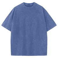 T-shirts Oversize Vintage Lavés pour Hommes 100% Coton Délavé à l'Acide Manches Courtes Streetwear Peigné Écologique Respirant