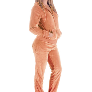 Survêtement en velours respirant et à séchage rapide pour femmes en plusieurs couleurs Top tendance Survêtement en velours à manches longues pour femmes - Product Image 3