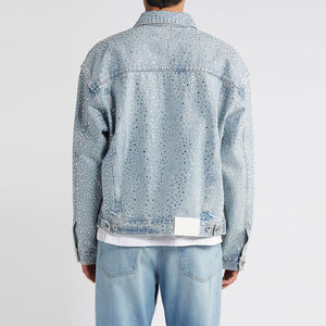 High Quality Breathable Solid Color Ripped Denim Jackets Cropped Casual <b>Coats</b> <b>Men</b> Denim Jacket <b>For</b> <b>Men</b> - Product Image 3