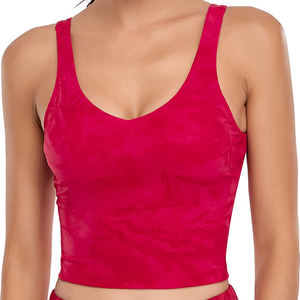 Ropa deportiva clásica Sujetador deportivo Top Fitness hecho a medida en blanco Causal Gym Sports Bra para mujer - Product Image 4