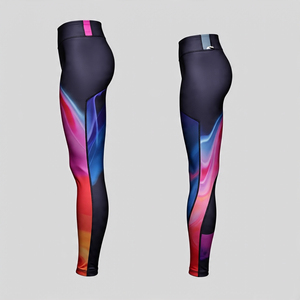 Entraînement athlétique Sublimation Leggings femmes entraînement Fitness exercice taille haute imprimé Capri pantalon Compression imprimé Leggings - Product Image 4