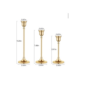 Soporte de vela de latón disponible pieza de diseño para uso hecho a mano Hogar y hotel decorativo con producto de venta - Product Image 2