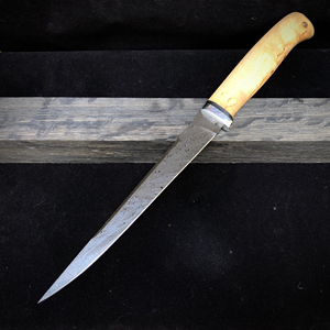 Cuchillo de cocina de hoja de acero damasco, cuchillos múltiples con mango de madera y Funda de cuero, regalo diseñado de seguridad para él. - Product Image 6