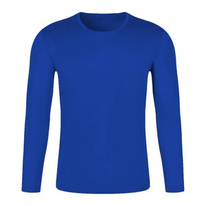 Camiseta de manga larga de secado rápido con cuello redondo, camiseta cultural transpirable personalizada, deportes, Fitness, exterior, logotipo impreso, ropa de trabajo para correr - Product Image 1