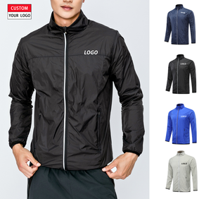 เสื้อแจ็คเก็ตกันลมน้ำหนักเบาสำหรับผู้ชายและผู้หญิงเครื่องแบบบริษัทพับเก็บได้ - Product Image 1