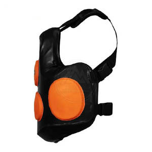 Protecteur de corps en cuir de haute qualité pour arts martiaux personnalisable protège-ventre de boxe conception de garde de poitrine Type factice - Product Image 3