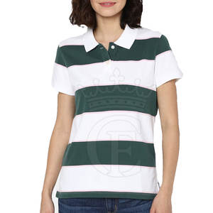 Camisetas de polo ajustadas para mujer, nuevo diseño informal transpirable de punto para polos, el mejor precio a la venta - Product Image 1