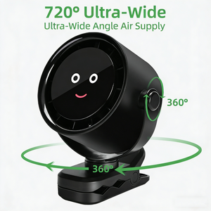 พัดลมตั้งโต๊ะแบบหนีบ 3in1 5 ระดับความเร็ว ชาร์จไฟได้ แบตเตอรี่ 4000mAh พัดลมไร้ใบพัด ปลอดภัย ใช้ได้กับรถเข็นเด็ก สำหรับใช้ในบ้านและนอกบ้าน - Product Image 5