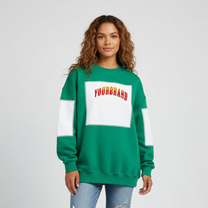 Casual Winter Season New Design Woman's Anti Wrinkle Breathable Sweatshirt Loose Fashion Pullover Cotton Oversized <b>Crewneck</b> - Product Image 1