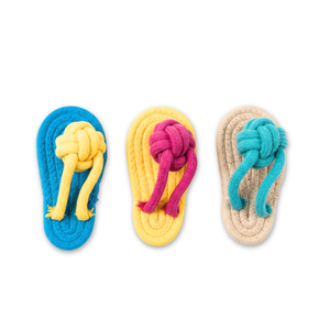 Jouet en corde classique et durable fait main pour chien, écologique, interactif, style pantoufle pour le jeu, livré avec un sac à motif de dessin animé - Product Image 1