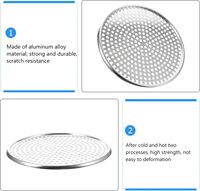 Nouveauté Four antiadhésif résistant à la chaleur Plaque de cuisson en aluminium perforé Pizza Pan avec couvercle pour usage commercial pour les acheteurs d'aliments