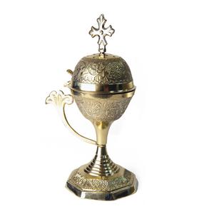 Brûleur à Bakhoor en laiton plaqué or fait à la main, de bonne qualité, incrustation d'os, brûleur à encens Oud à prix compétitif - Product Image 6