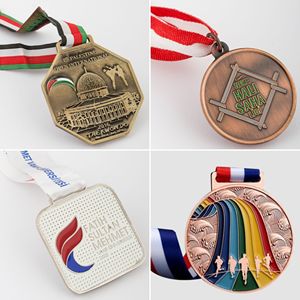 เหรียญทาสีคุณภาพสูงและเหรียญกีฬาที่เต็มไปด้วยเคลือบฟัน-เหรียญรางวัลชุบแบบกำหนดเองสำหรับความสำเร็จและการแข่งขัน - Product Image 2
