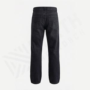 Jeans en denim pour homme, coupe droite ample, taille mi-haute, 14 oz, entièrement orné de strass, impression numérique 3D, séchage rapide, personnalisable, pour l'hiver et l'automne - Product Image 2